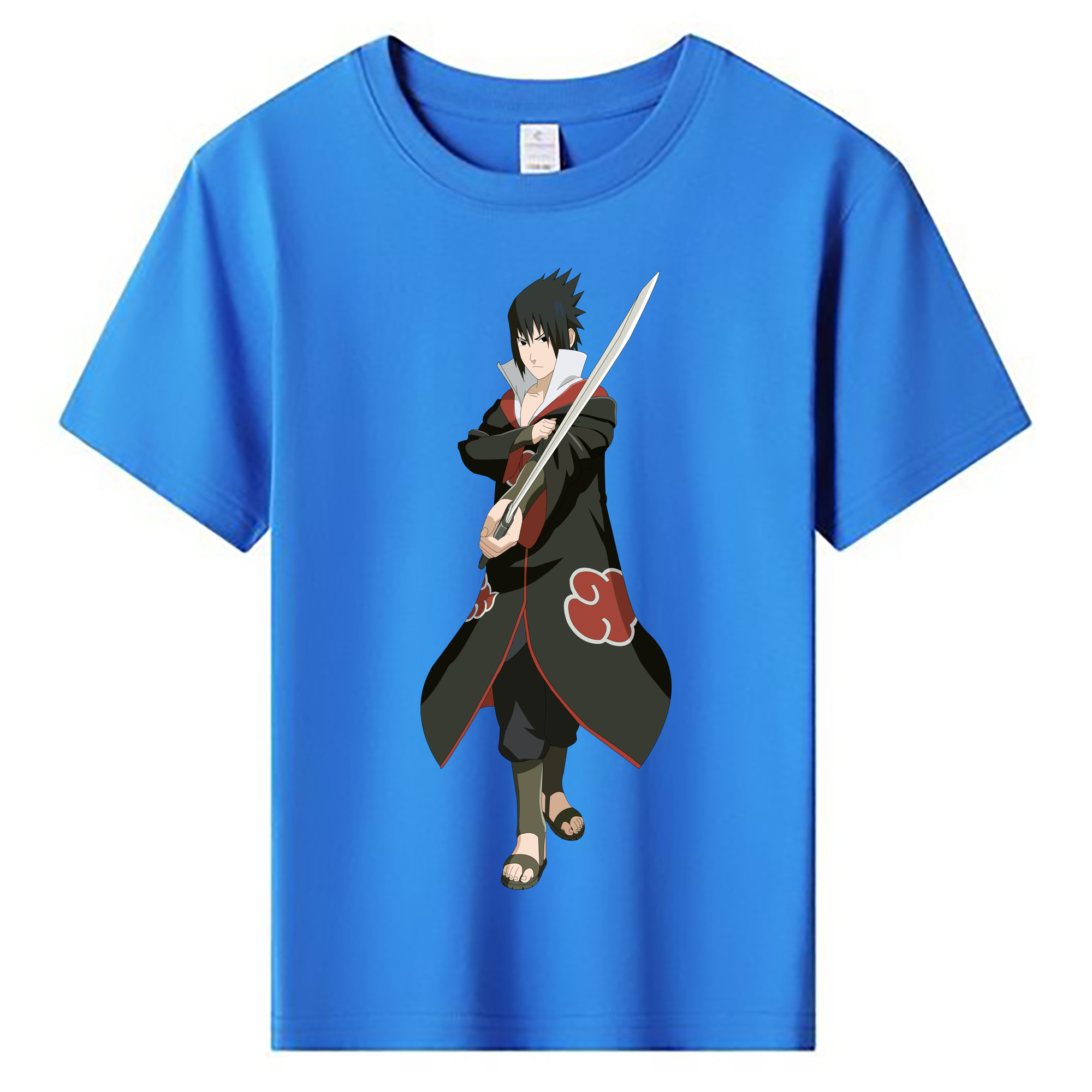 （画像用） NARUTO -ナルト- うちは サスケ Uchiha Sasuke 綿100％キッズTシャツ（フロントプリント）